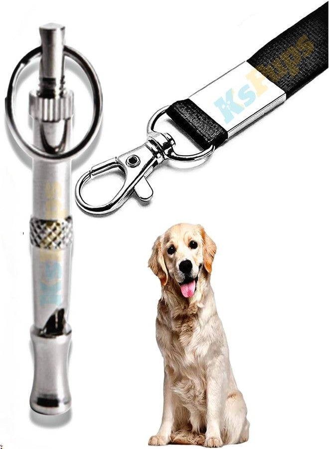 KsPups Dog Whistle, Dog Whistle to Stop Barking,Recall Training,Ultrasonic Silent Dog Whistle Training to Stop Barking Control Devices for Neighbors Dog,with Black Lanyard Pack of-1 - Image 1